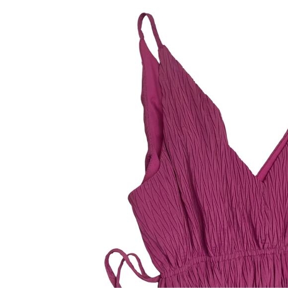 Pink Taylor Maxi Dress V-Neck A-Line Size Medium Magenta long dress - Picture 4 of 6